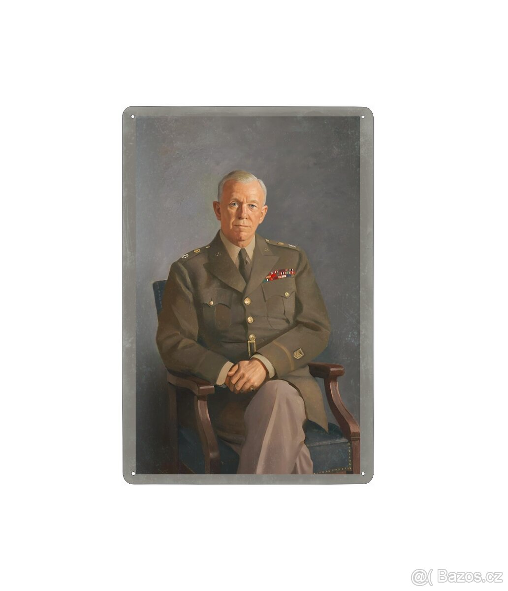 plechová cedule - George C. Marshall "General Marshall"