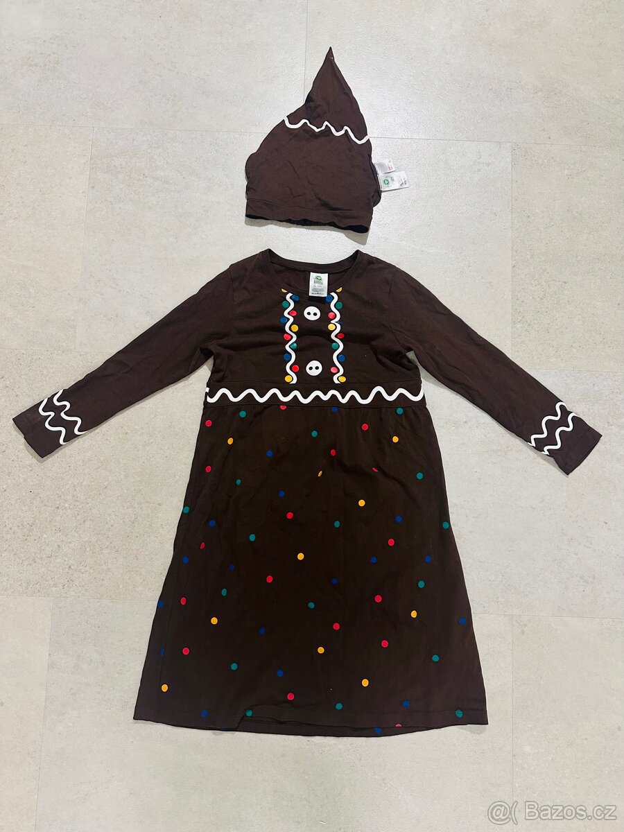 Lindex perníčkové šaty s šátkem 122/128