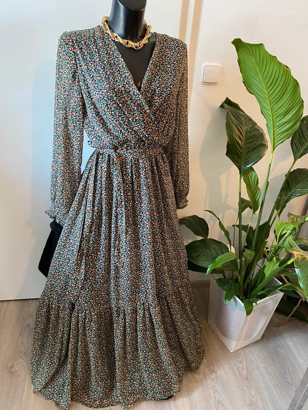 Liu Jo dlouhe saty kytickovane zelene cerne 42