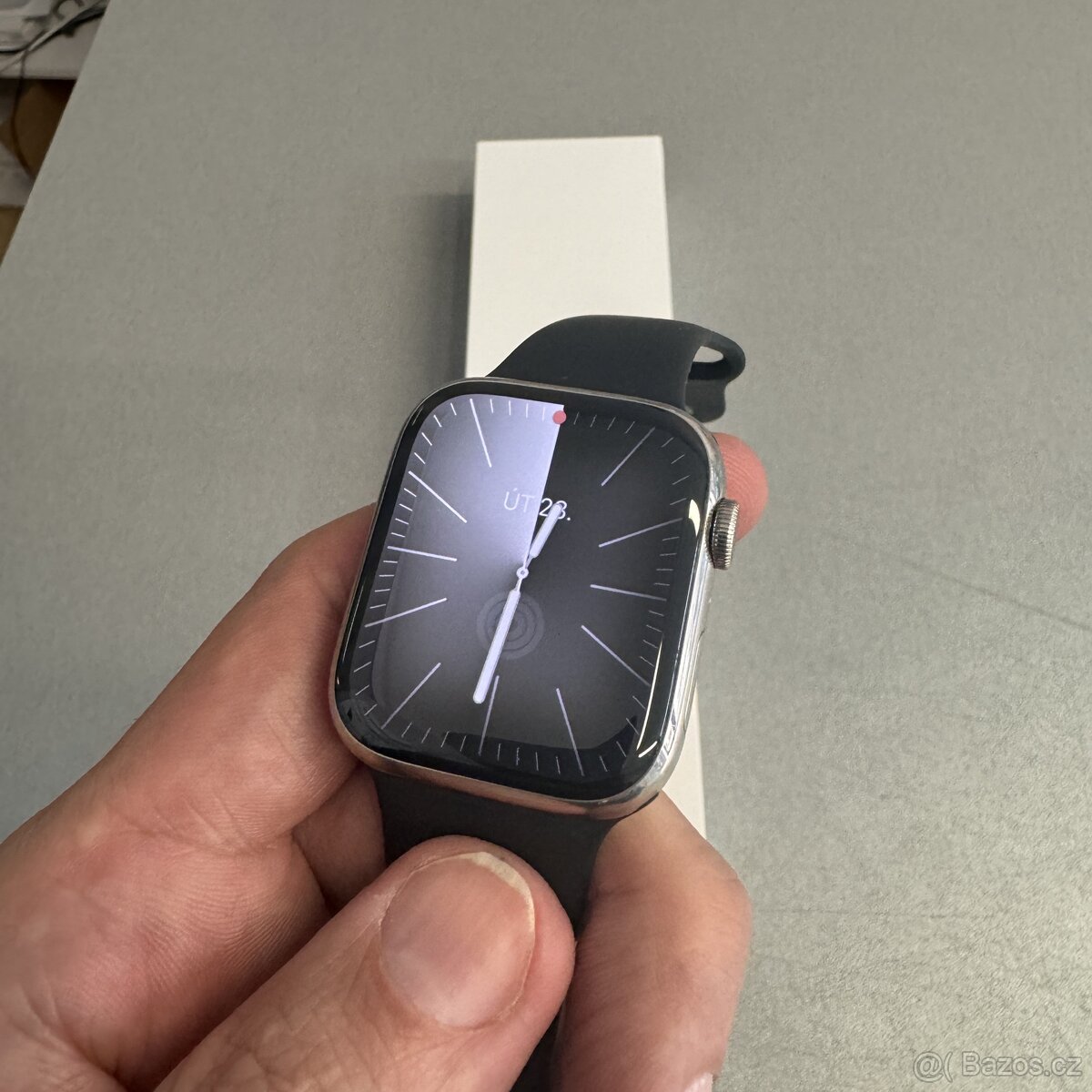 Apple Watch 7 45mm steinless steel, bez škrábance