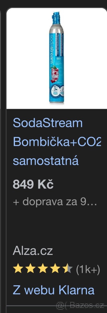 Sodastream bombicka modra 2x