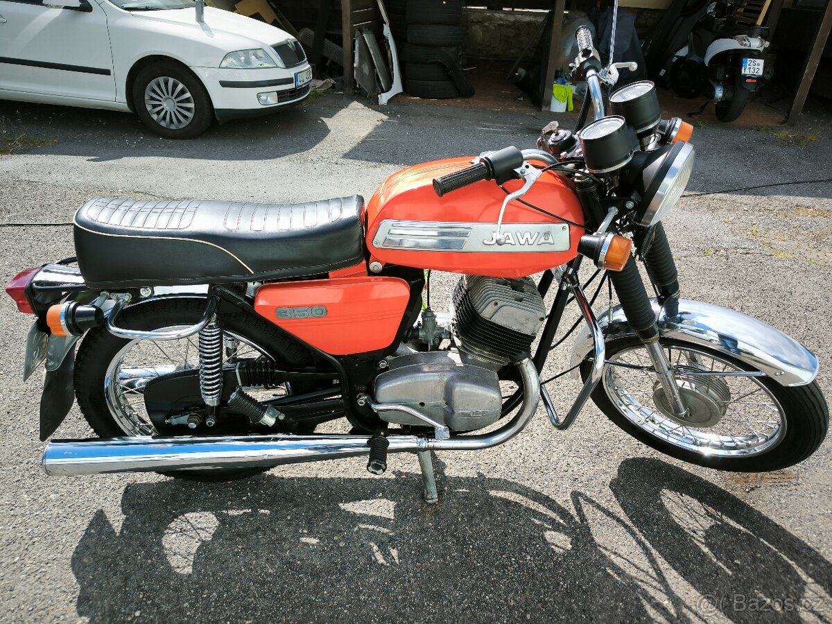 Jawa 350/634-5 (konopnice) chromka. WAPE-zapalování