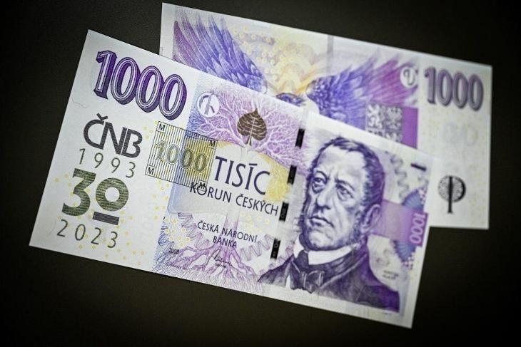 1000 Kč 2023 - výroční tisícikoruna s přítiskem ČNB 30 let
