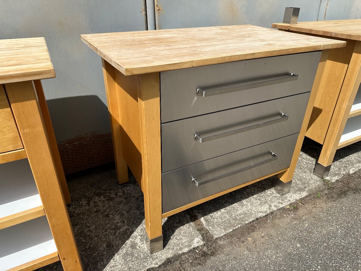 Ikea komoda s nerezovými šuplíky - kuchyn Varde
