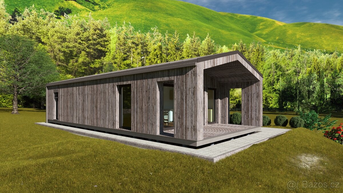 nízkoenergetická dřevostavba/modulový dům RD73m2+15m2terasac