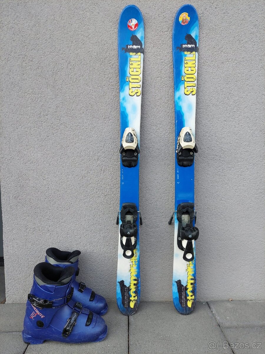 Dětské lyže STÖCKLI, 105 cm + lyžáky