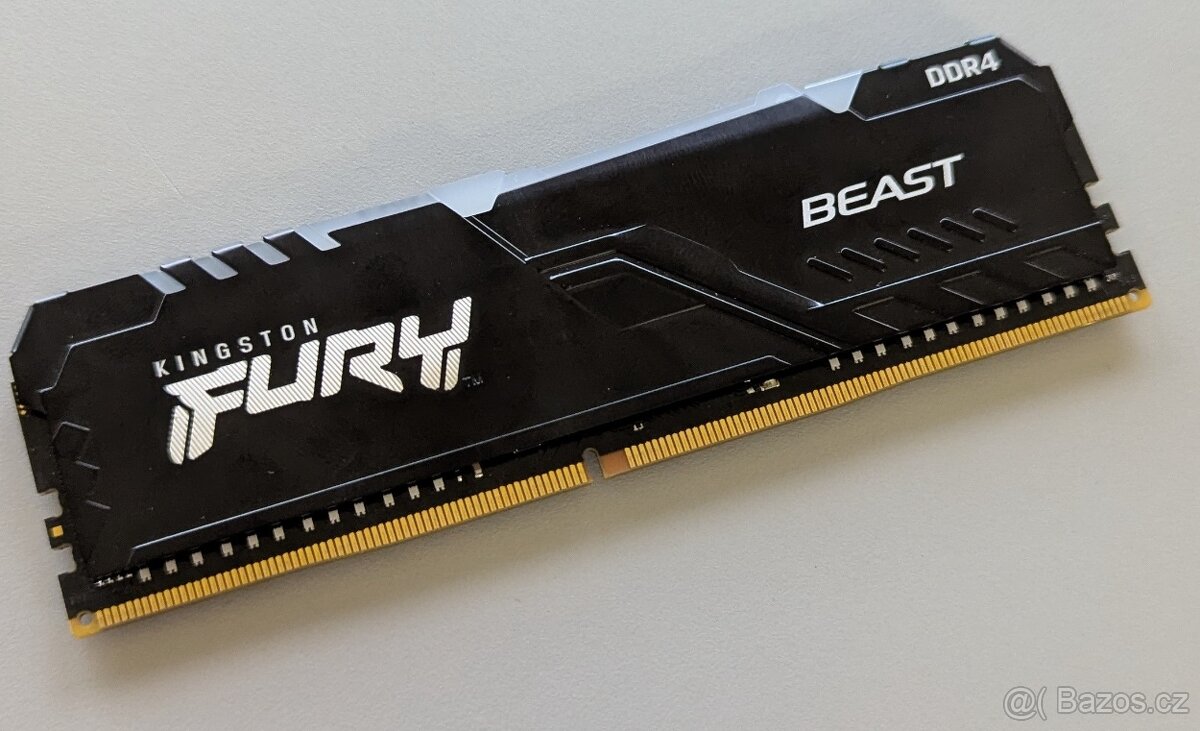 Paměť RAM DDR4 8GB (1x8GB) 2666mhz CL16 HyperX Fury RGB