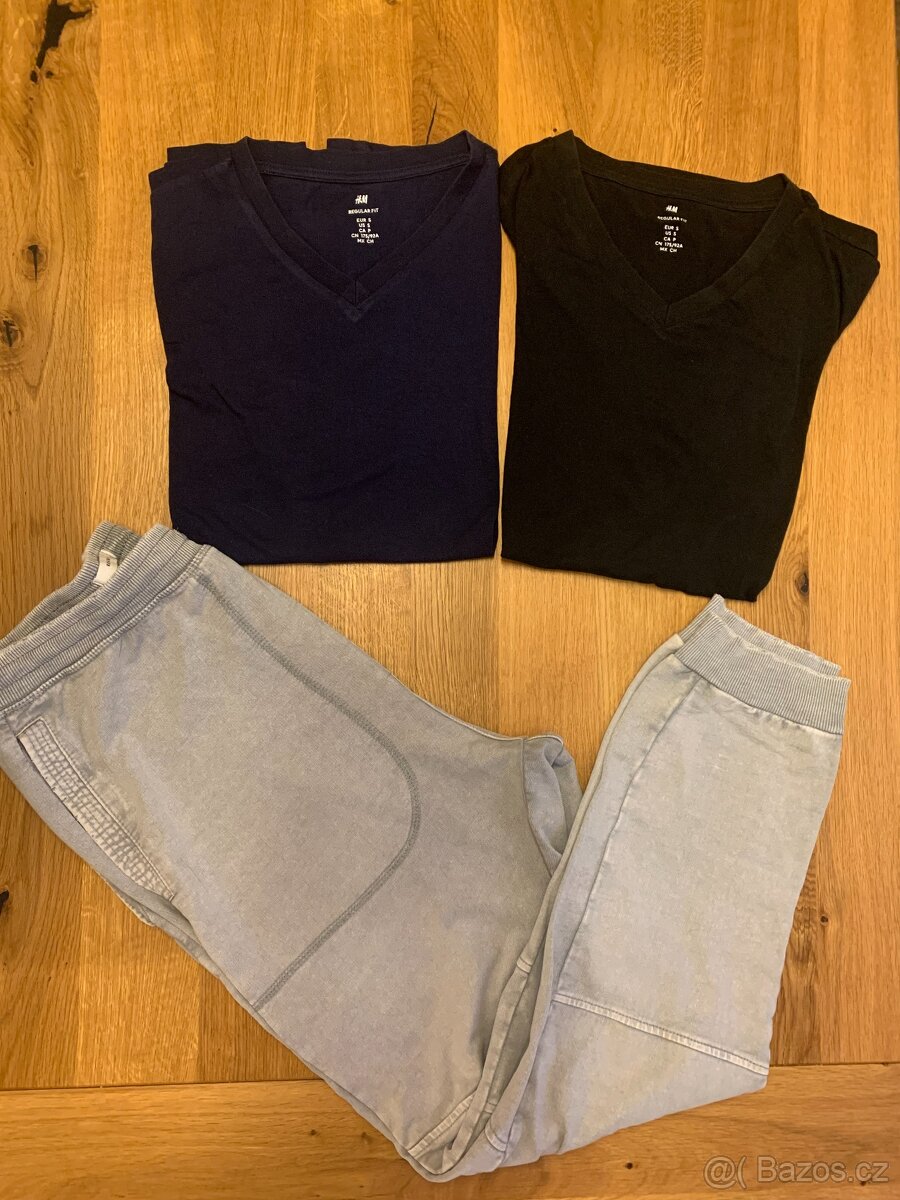 2 pánská trička z H&M, vel. S (chlapecké 164/170)