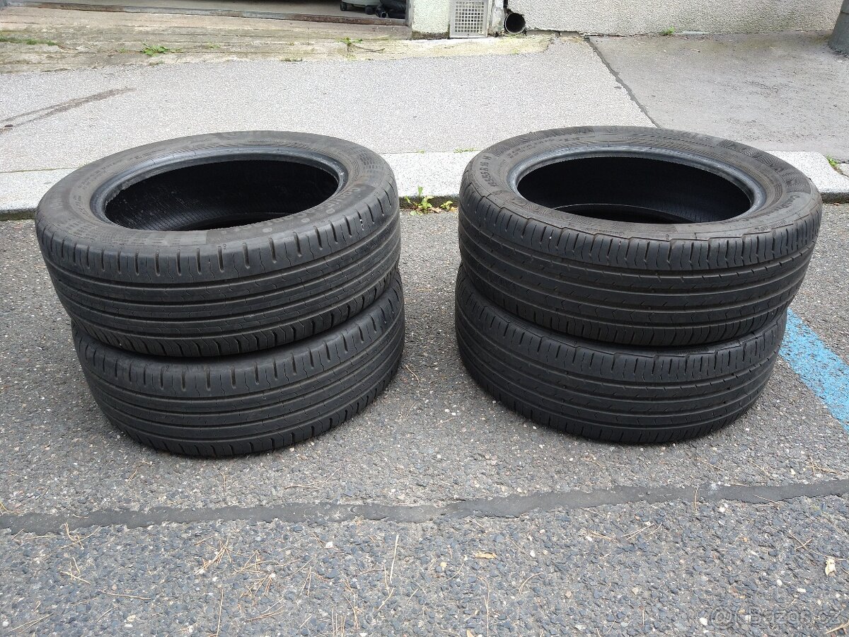 4x letní pneu Continental 195/55 R16 H + rezerva s diskem