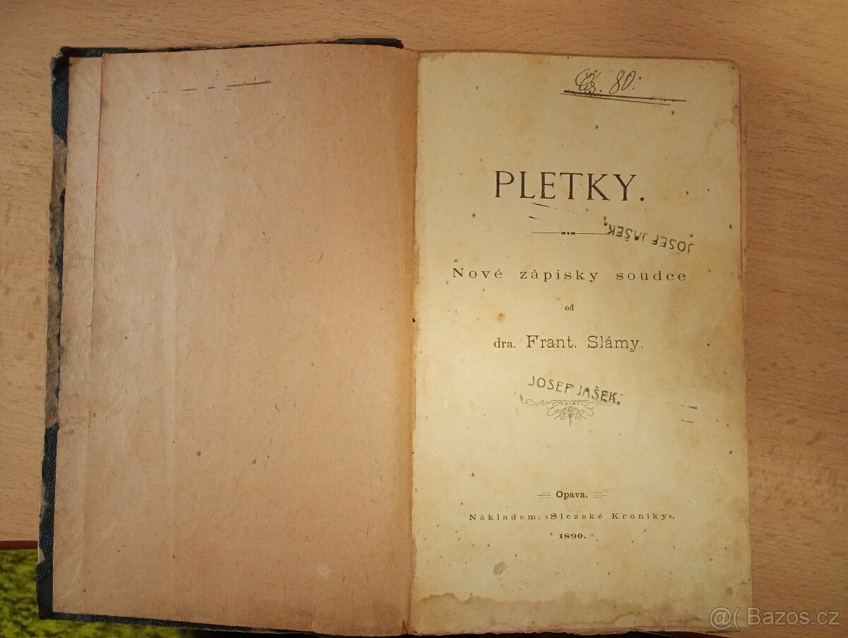 Pletky - nové zápisky soudce 1890 Opava