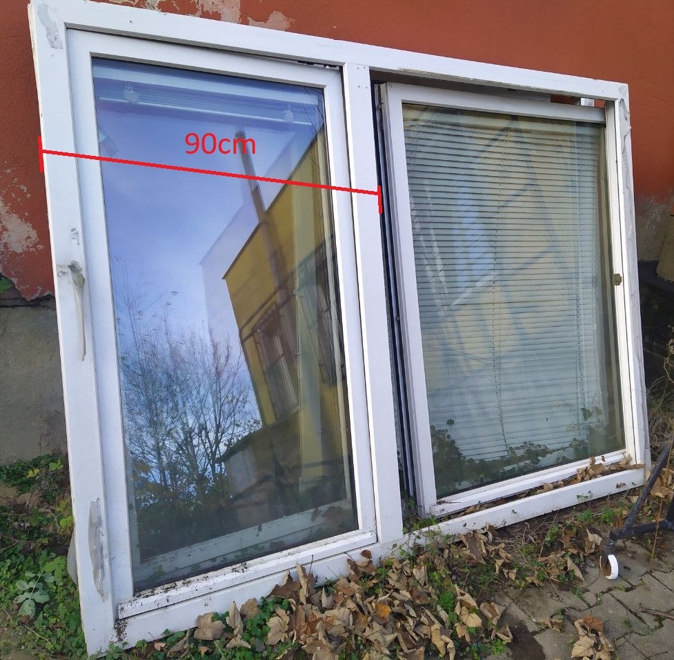 Použitá plastová okna 2 ks 157 x 208 cm