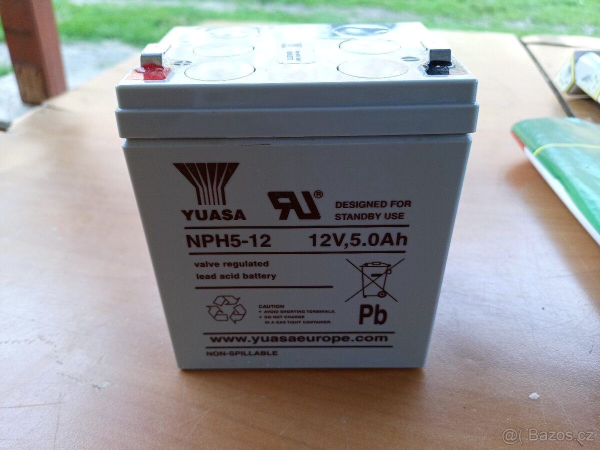 Staniční (záložní) baterie YUASA NPH5-12, 5Ah, 12V