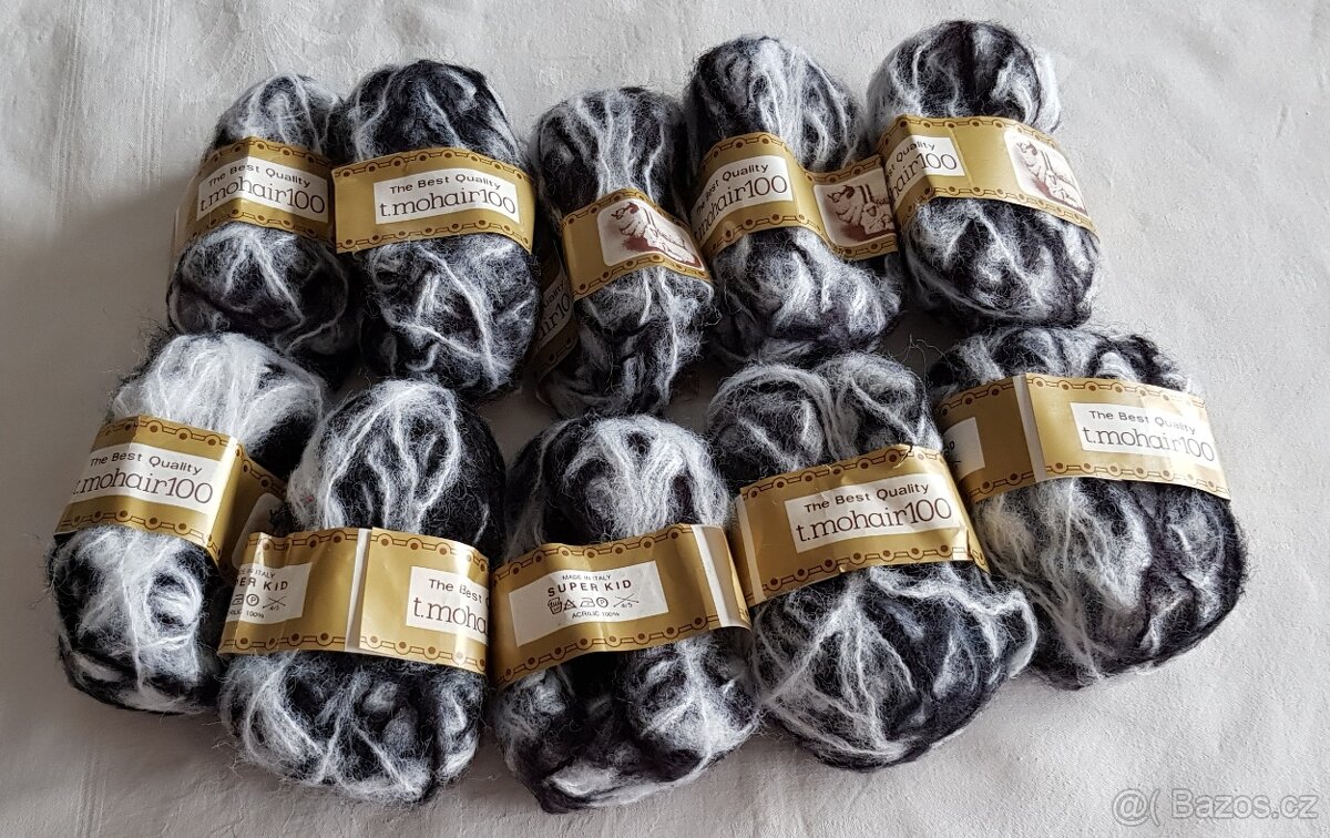 Pletací příze – t.mohair100 – Super Kid (10x cca 20 g)