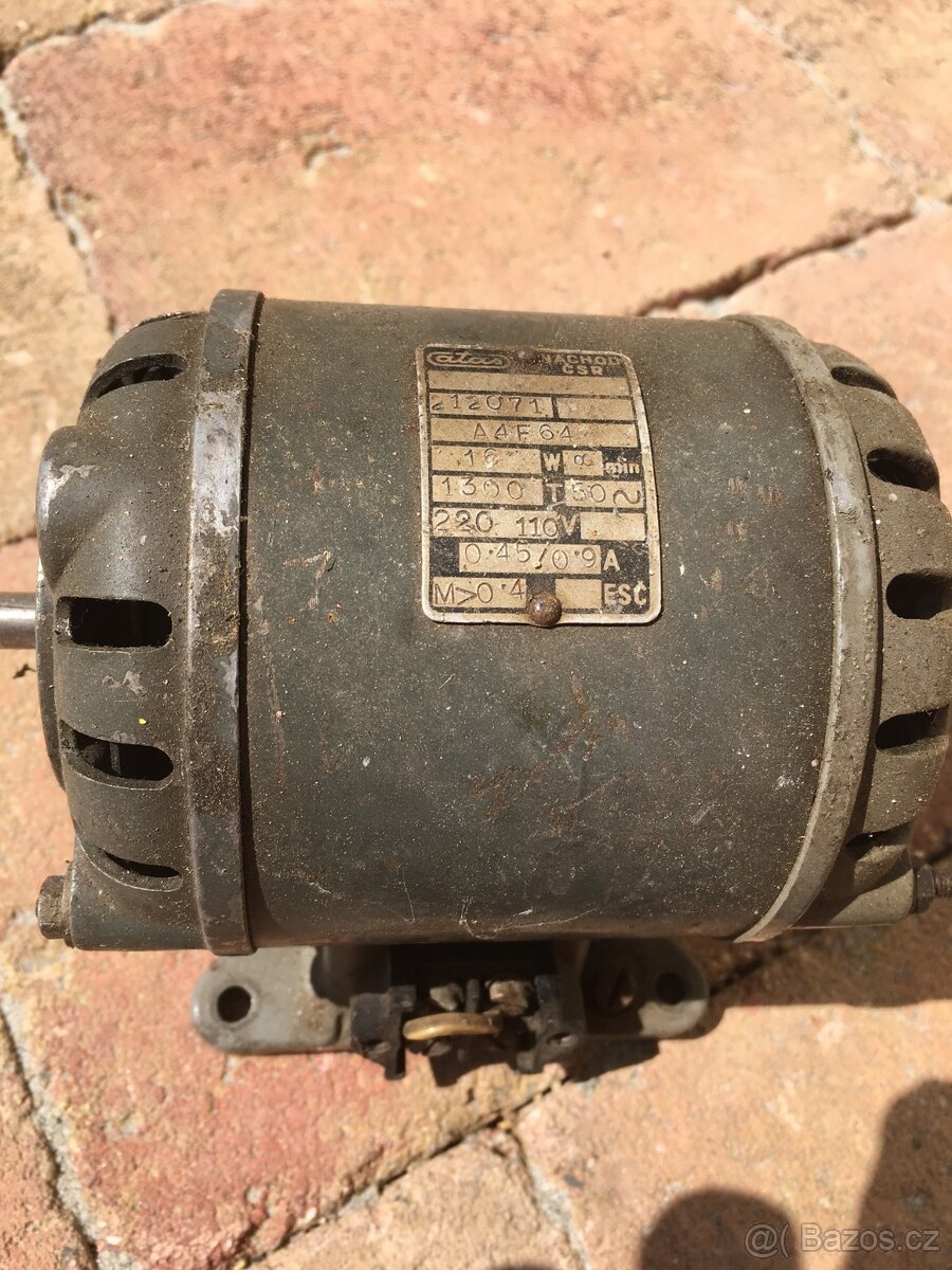 Elektromotor 220V, 16W, 1300 ot., Atlas Náchod