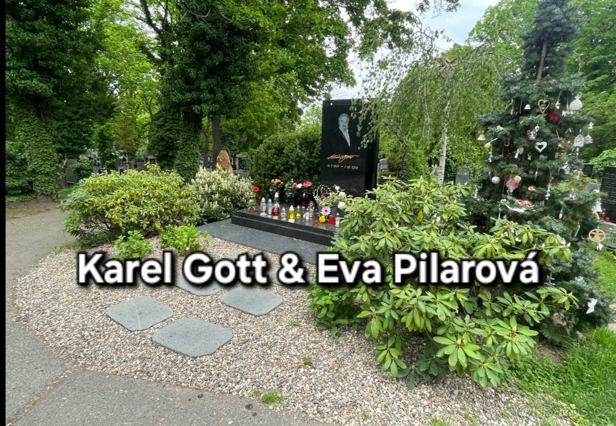 Karel Gott & Eva Pilarová hrobové místo Malvazinky
