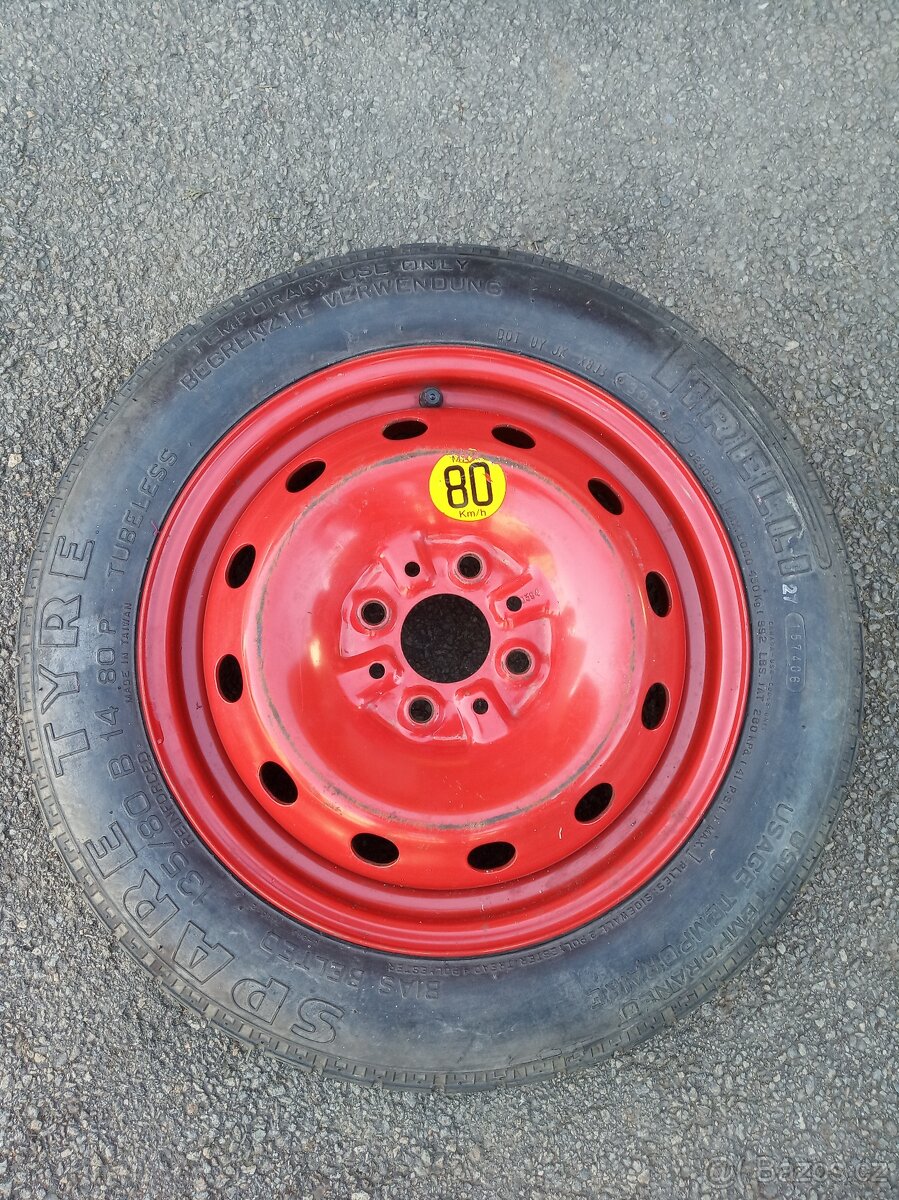 Dojezdové kolo Fiat,4x98,R 14,135/80/14