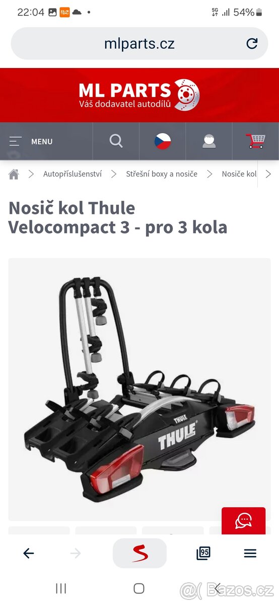 Prodám nosič jízdních kol Trule VeloCompact 926