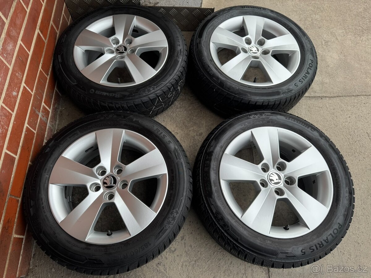 Alu 15" 5x100 škoda MATONE zimní 85% Rapid,F3, TOP
