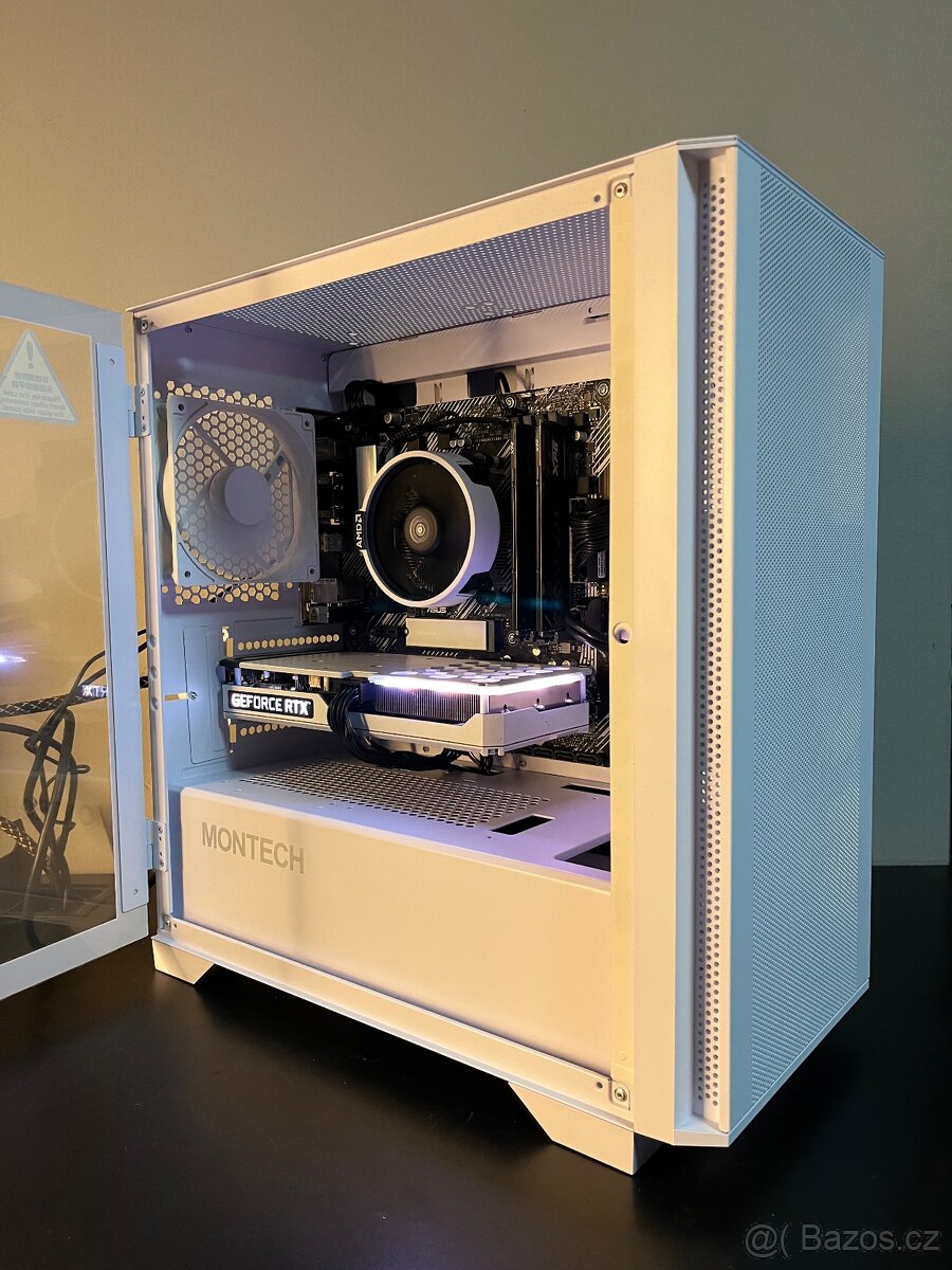 Herní PC White: Ryzen 5 5500 / RTX 3060TI/ 16gb RAM/ Záruka