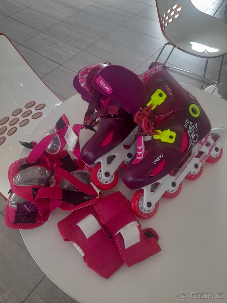 dětské kolečkové brusle Oxelo + chrániče