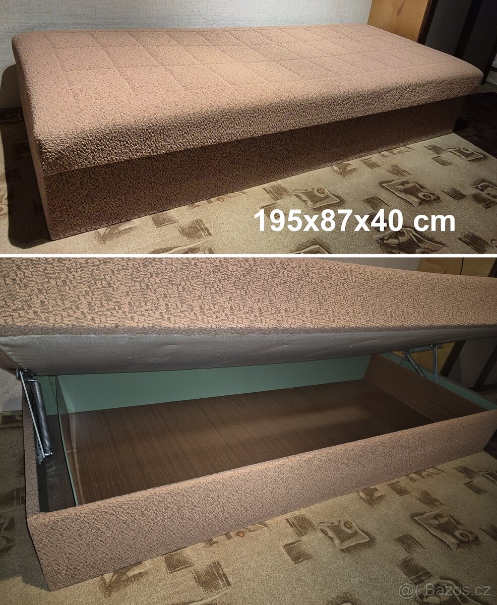 postel s úložným prostorem