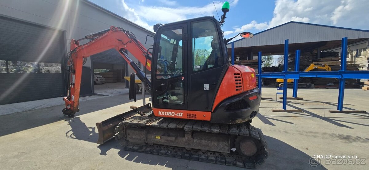 Pásový bagr Kubota KX80-4, rok výroby 2018, 4.215 motohodin