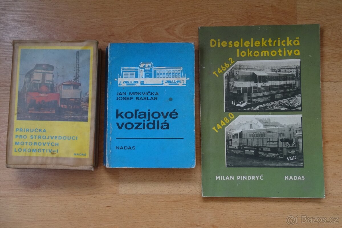 3x Příručka pro strojvedoucí, kolejová vozidla, lokomotiva