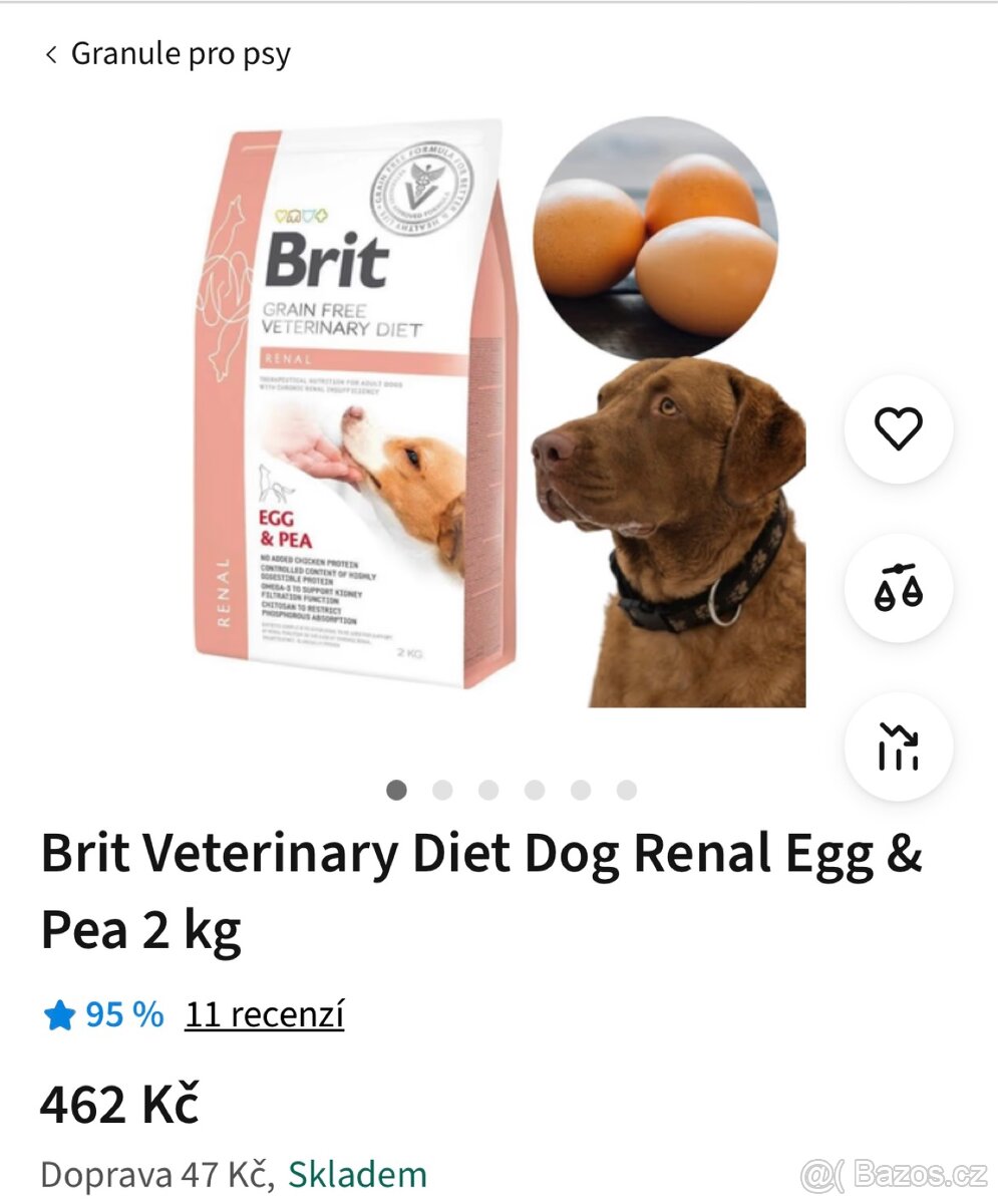 Veterinární granule pro psa