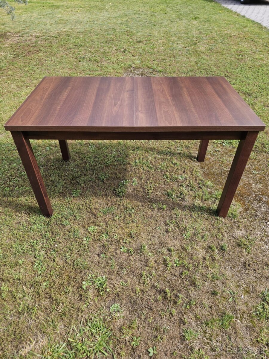 Rozkládací hnědý stůl 80x140-180cm
