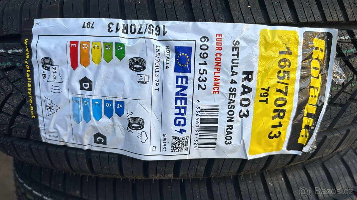Nové celoroční pneu 165/70/13 záruka DPH 165 70 R13 doklad