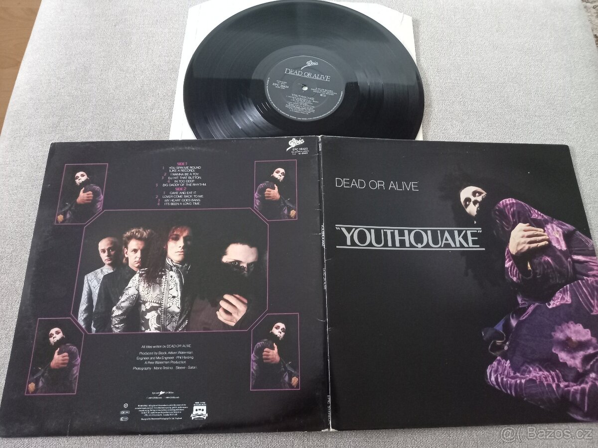 DEAD OR ALIVE “ Youthquake”/Epic 1985/+You Spin Me Round” to