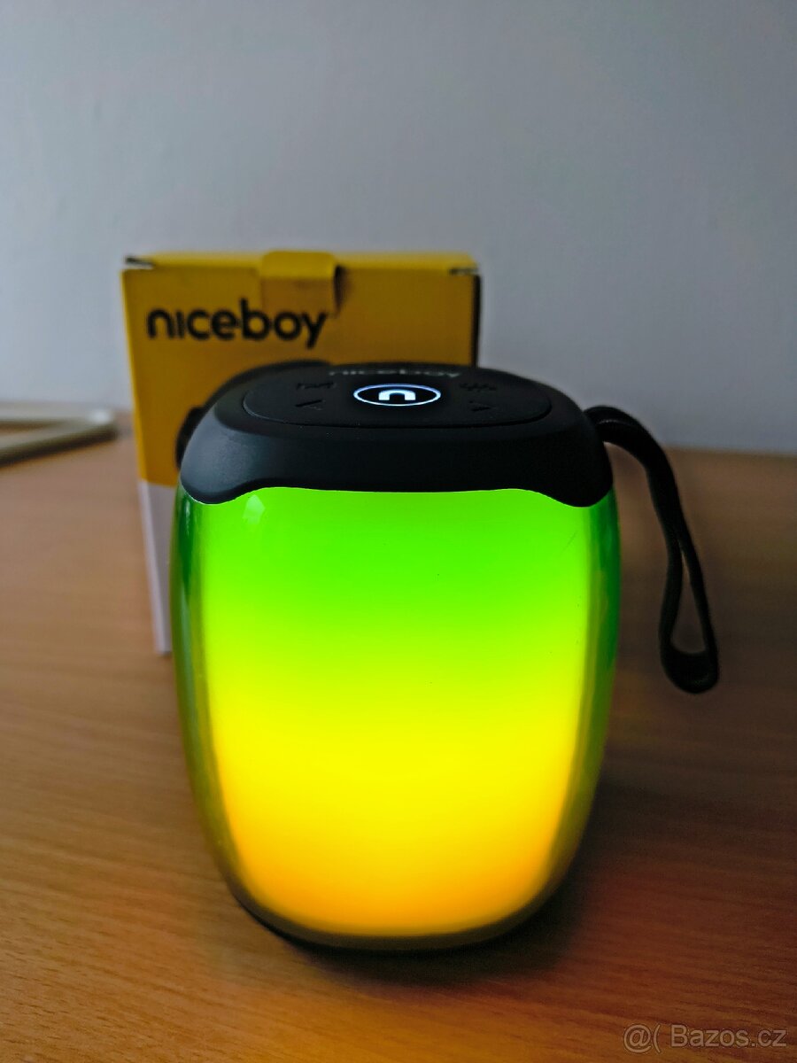 Bezdrátový bluetooth reproduktor svítící Powerbanka