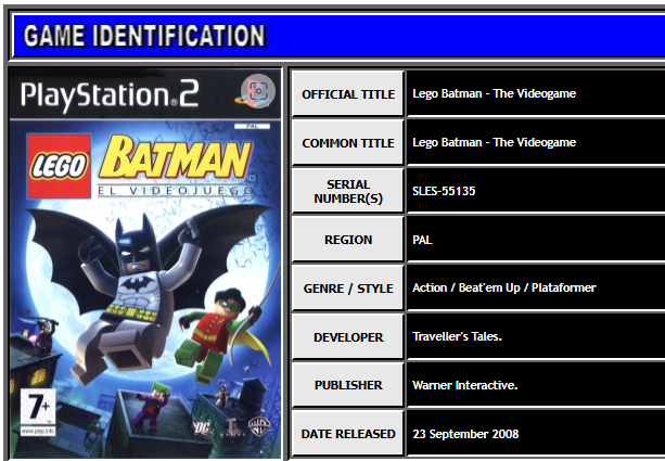 Lego Batman - Sony Playstation 2
