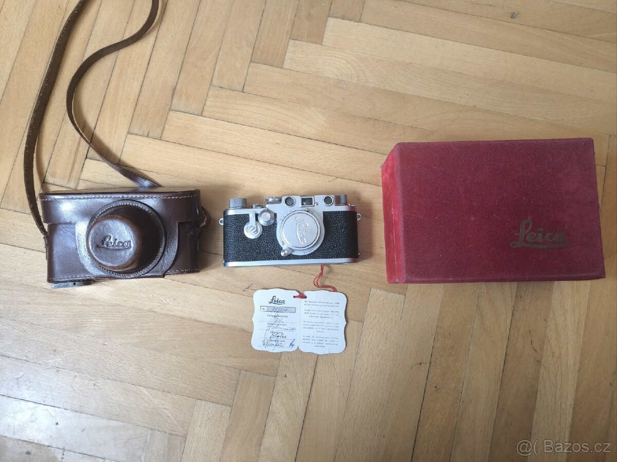 Leica IIIF + F5; 3,5 + kožený obal