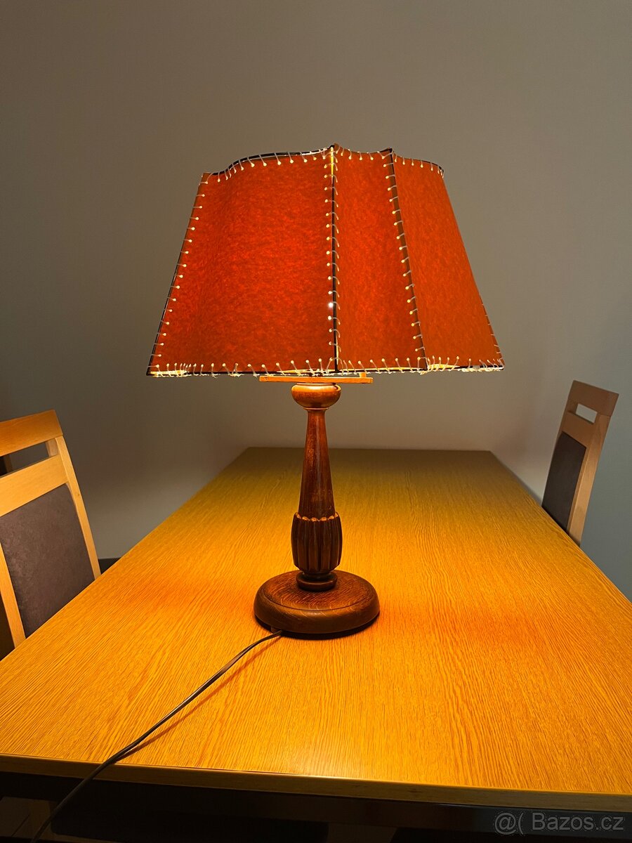 Krásná prvorepubliková stolní lampa svítilna - čti popis