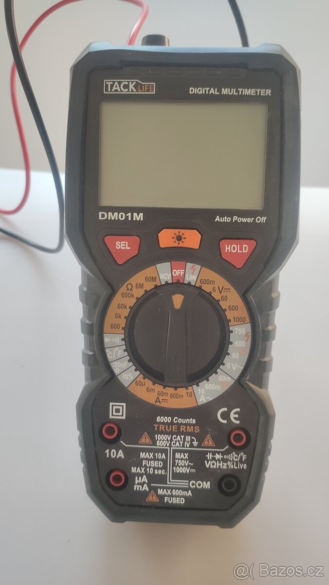 Digitální Multimetr Tester Proudu Napětí  Tacklife DM01M