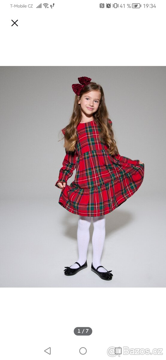 Dívčí nové vánoční šaty vel 140