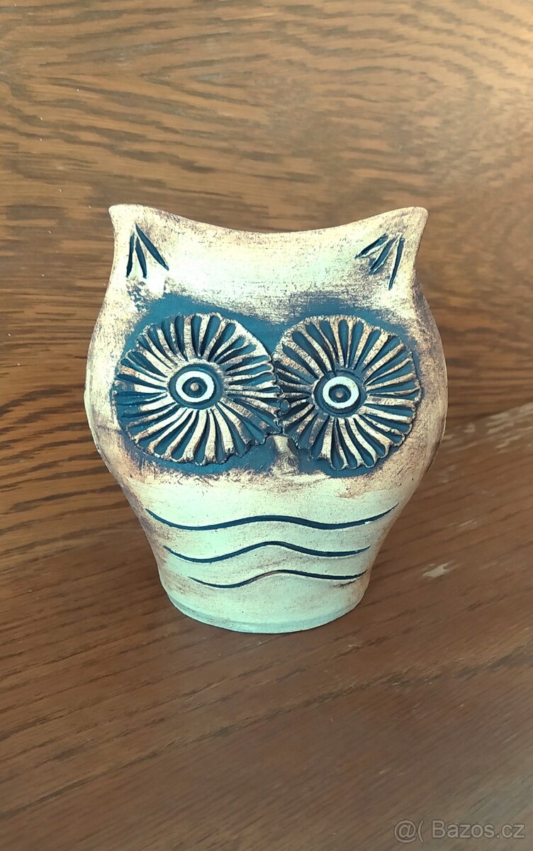 keramická pokladnička sova