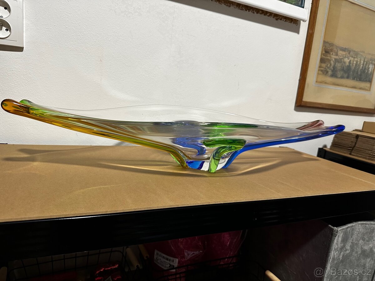 Velká skleněná mísa František Zemek