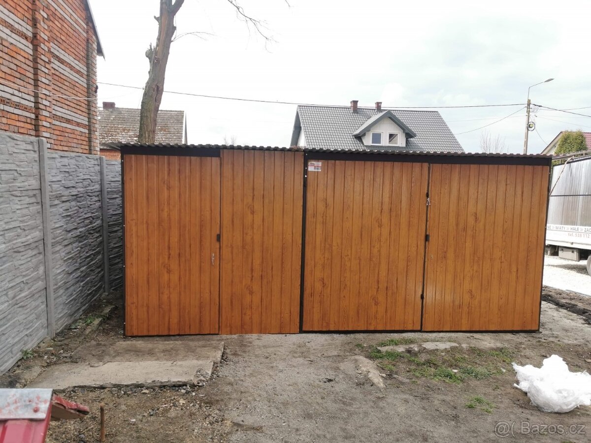 Plechová garáž 5x5m