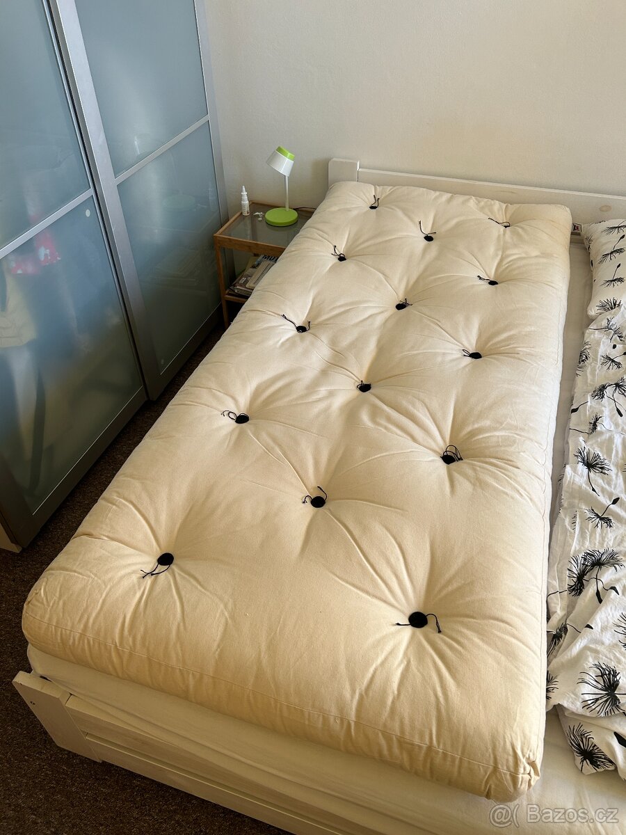 Zánovní bavlněný futon 90x200