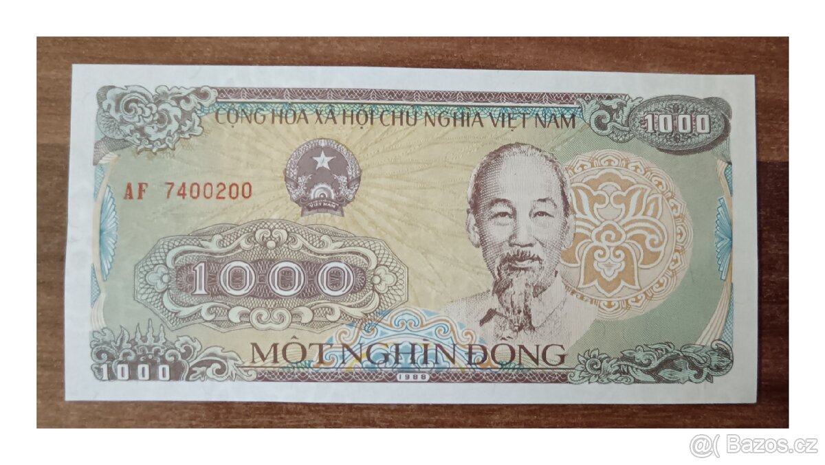 1000 dongů Vietnam UNC