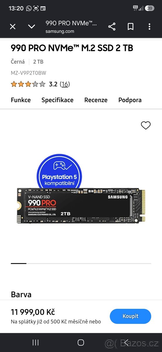 Samsung 990Pro 2TB nová