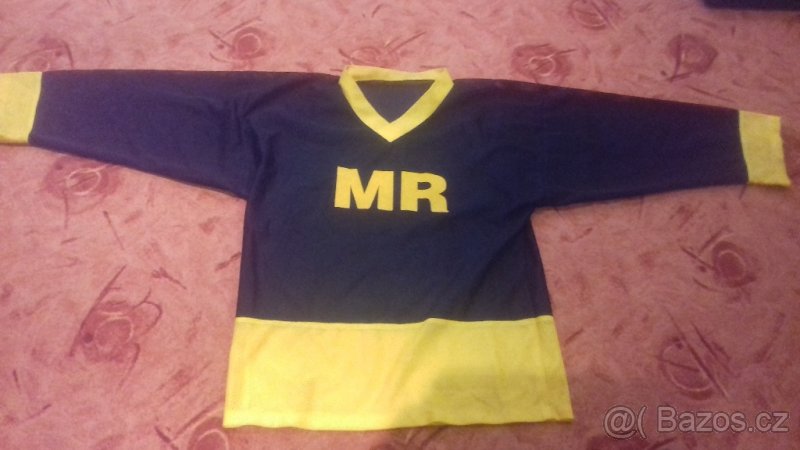 Hokejový dres/ hráčský či brankářský, černo-žlutý, senior XL