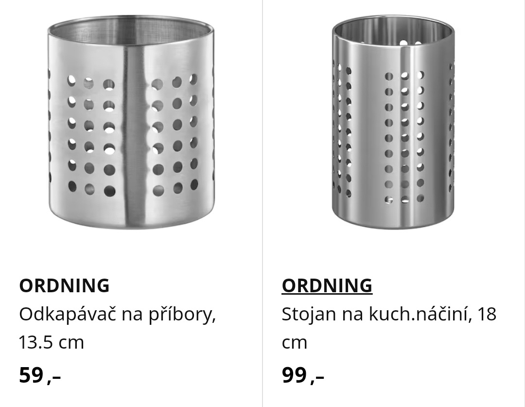 ORDNING odkapávače IKEA