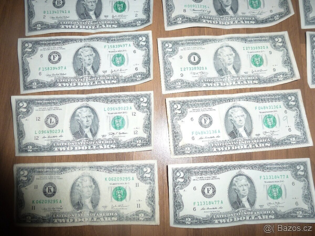Usa bankovky 2 Dollary
