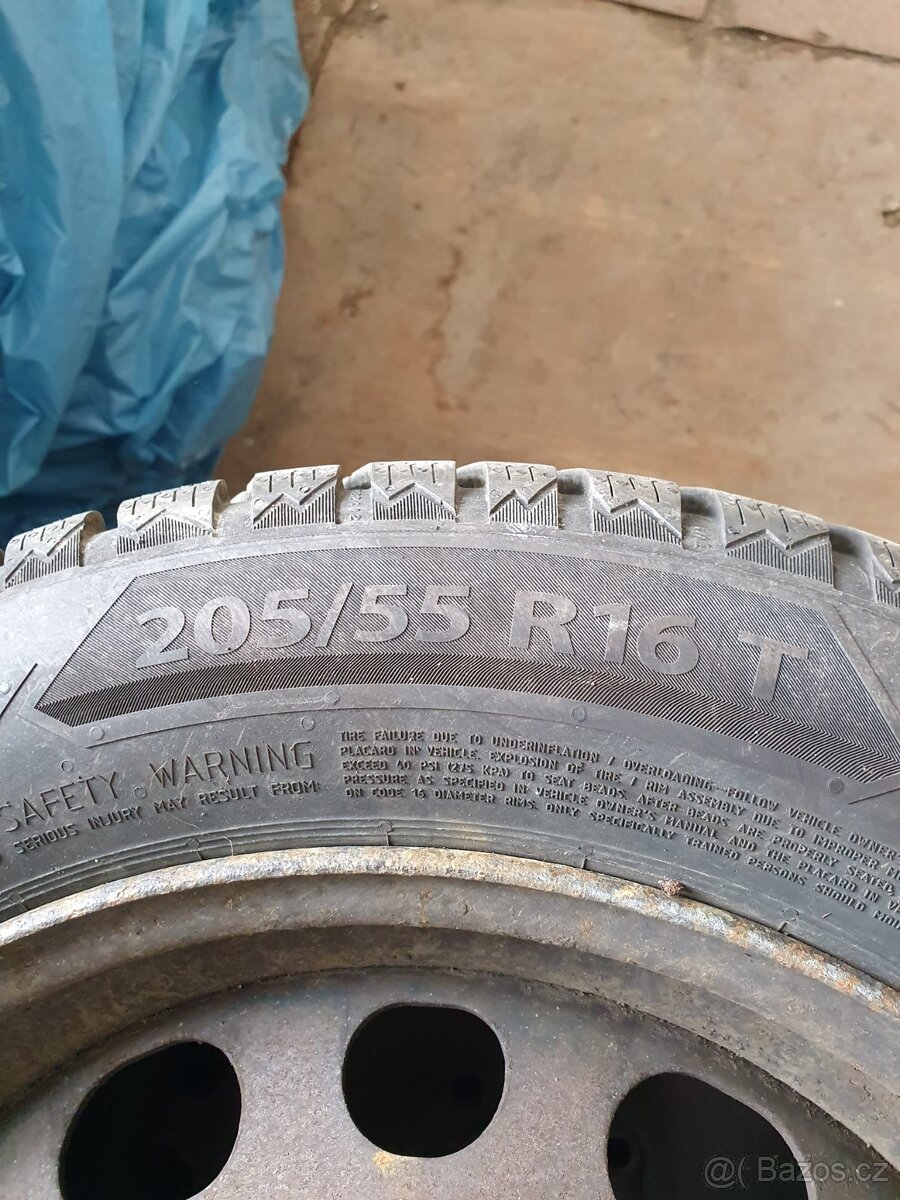 Zimní Barum Polaris 6 205/55 R16 91T + plechové disky