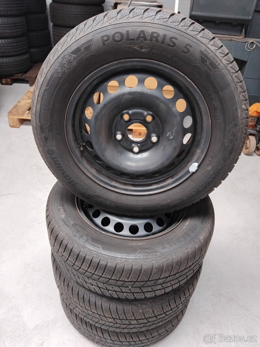 Prodám kompletní zimní kola Škoda plech disk 195/65R15 91T