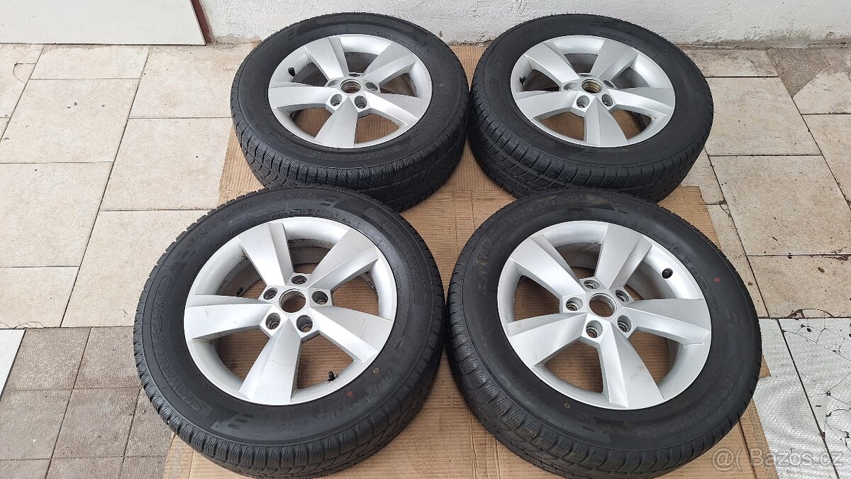 Alu kola Škoda 16" 5x112 zimní pneu 215/60 R16 6+mm Karoq