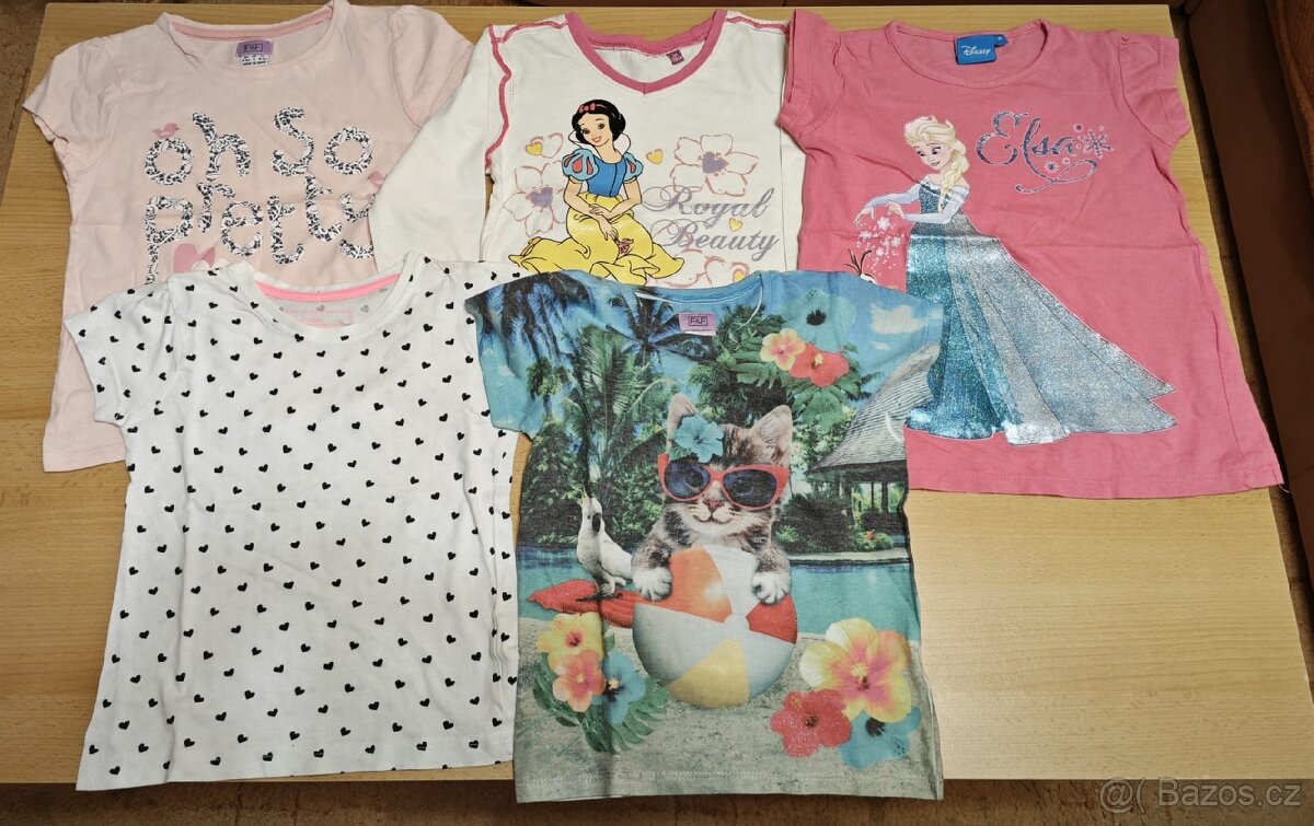 Různé dětská trička s krátkým rukávem vel. 110